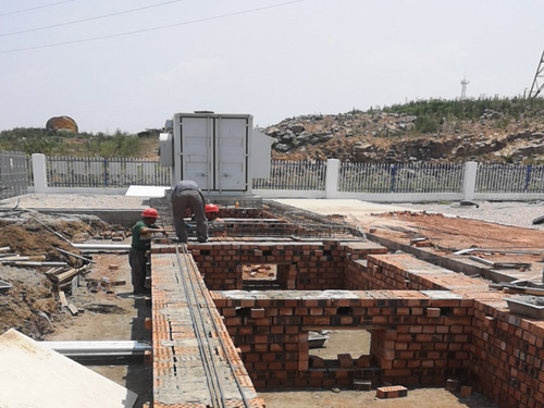 SVG设备基础砌筑